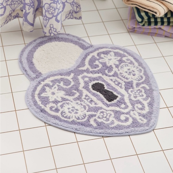 Urban Outfitters Heart Locket Bath Mat Rug